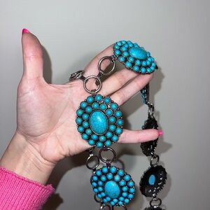 Turquoise Concho Statement Belt